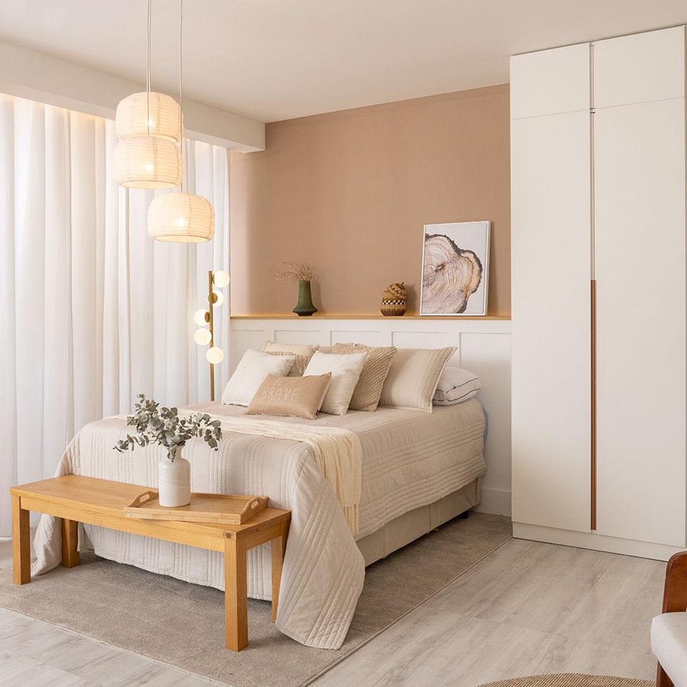 Guarda-Roupa Modulado com Maleiro e Cabideiros Tuyo 2 Portas Articuladas Branco 90 cm