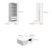 Guarda-Roupa Modulado com Maleiro e Prateleiras New Tuyo 4 Portas Articuladas 2 Gavetas Branco 90 cm