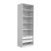 Guarda-Roupa Modulado com Maleiro e Prateleiras Tuyo 2 Portas Articuladas 2 Gavetas Branco 90 cm