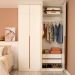 Guarda-Roupa Modulado com Maleiro, Cabideiro e Prateleiras Tuyo 4 Portas Articuladas 2 Gavetas Branco 180 cm