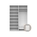 Guarda-Roupa Modulado com Maleiro, Cabideiro e Prateleiras Tuyo 4 Portas Articuladas 2 Gavetas Branco 180 cm