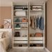 Guarda-Roupa Modulado com Maleiro, Cabideiro e Prateleiras Tuyo 4 Portas Articuladas 4 Gavetas Branco 180 cm