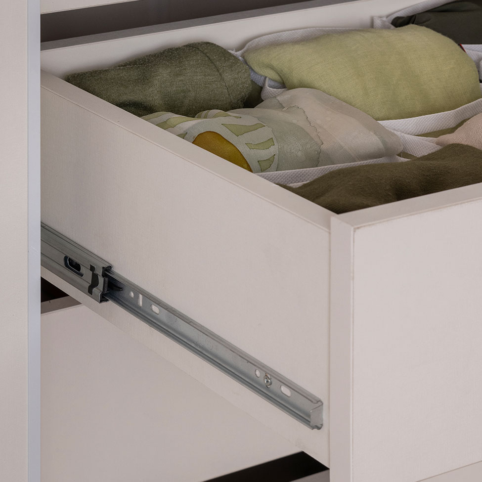 Guarda-Roupa Modulado com Maleiro, Cabideiro e Prateleiras Tuyo 4 Portas Articuladas 4 Gavetas Branco 180 cm