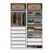 Guarda-Roupa Modulado com Maleiro, Cabideiro e Prateleiras Tuyo 4 Portas Articuladas 8 Gavetas Branco 180 cm