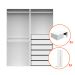 Guarda-Roupa Modulado com Maleiros e Cabideiros New Tuyo 8 Portas Articuladas 6 Gavetas Branco 180 cm
