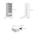 Guarda-Roupa Modulado com Maleiros e Prateleiras New Tuyo 8 Portas Articuladas 4 Gavetas Branco 180 cm