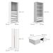Guarda-Roupa Modulado com Maleiros, Cabideiro e Prateleiras New Tuyo 8 Portas Articuladas 8 Gavetas 180 cm