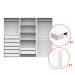 Guarda-Roupa Modulado com Maleiros, Cabideiros e Prateleiras New Tuyo 12 Portas Articuladas 8 Gavetas Branco 270 cm