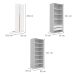 Guarda-Roupa Modulado com Prateleiras New Tuyo 2 Portas Articuladas 2 Gavetas Branco 180 cm