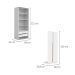 Guarda-Roupa Modulado com Prateleiras New Tuyo 2 Portas Articuladas 2 Gavetas Branco 90 cm