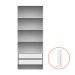 Guarda-Roupa Modulado com Prateleiras New Tuyo 2 Portas Articuladas 2 Gavetas Branco e Itapuã 90 cm