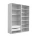 Guarda-Roupa Modulado com Prateleiras Tuyo 2 Gavetas Branco 180 cm