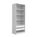 Guarda-Roupa Modulado com Prateleiras Tuyo 2 Portas Articuladas 2 Gavetas Branco 90 cm