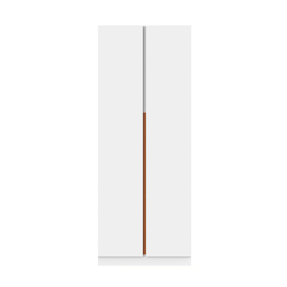 Guarda-Roupa Modulado com Prateleiras Tuyo 2 Portas Articuladas 2 Gavetas Branco 90 cm