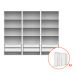 Guarda-Roupa Modulado com Prateleiras Tuyo 3 Portas de Correr 2 Gavetas Branco 274 cm