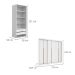 Guarda-Roupa Modulado com Prateleiras Tuyo 3 Portas de Correr 2 Gavetas Branco 274 cm