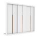 Guarda-Roupa Modulado com Prateleiras Tuyo 3 Portas de Correr 2 Gavetas Branco 274 cm