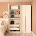 Guarda-Roupa Modulado com Prateleiras Tuyo 4 Portas Articuladas 2 Gavetas Branco 180 cm
