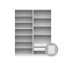 Guarda-Roupa Modulado com Prateleiras Tuyo 4 Portas Articuladas 2 Gavetas Branco 180 cm