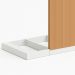 Kit 1 Porta Articulada para Módulo Canto Reto Tuyo com Rodapé Branco e Jequitibá 90 cm