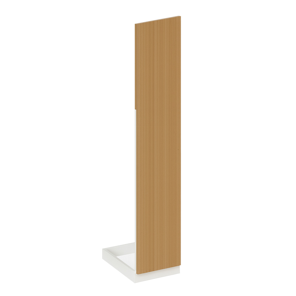 Kit 1 Porta Articulada para Módulo Tuyo com Rodapé Branco e Jequitibá 45 cm