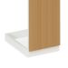 Kit 1 Porta Articulada para Módulo Tuyo com Rodapé Branco e Jequitibá 45 cm