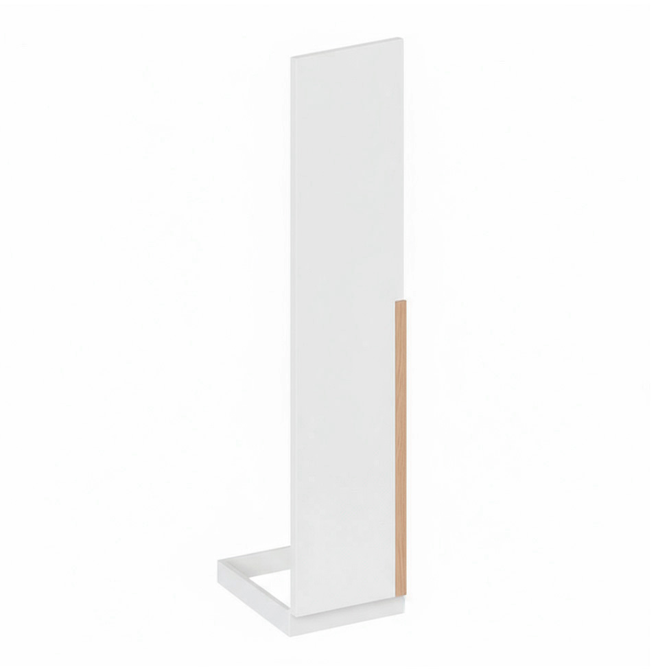 Kit 1 Porta Articulada para Módulo Tuyo com Rodapé Branco e Jequitibá 45 cm