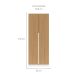 Kit 2 Portas Articuladas para Módulo New Tuyo com Rodapé Branco e Itapuã 90 cm