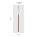 Kit 2 Portas Articuladas para Módulo Tuyo com Rodapé Branco 90 cm
