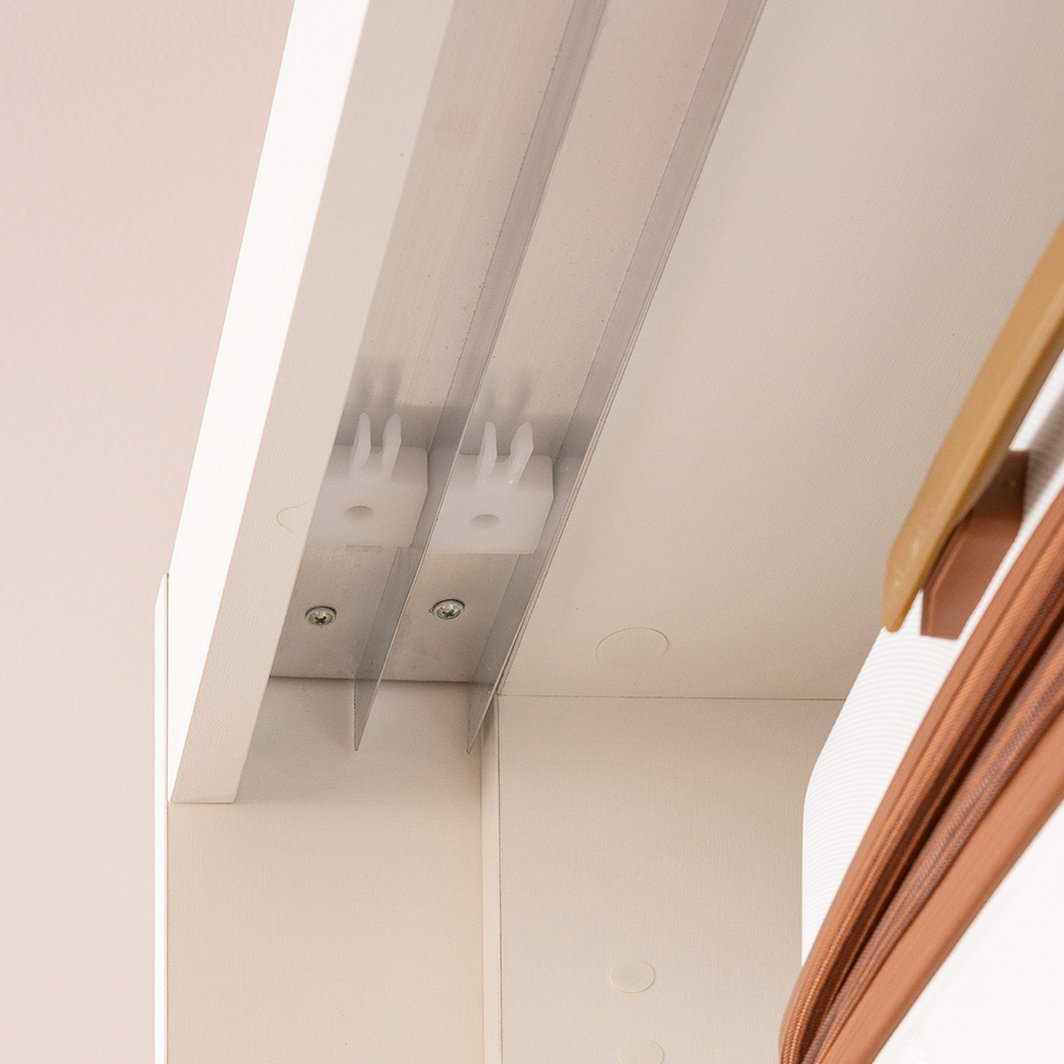 Kit 2 Portas de Correr para Módulo Tuyo com Rodapé Branco 184 cm