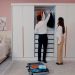 Kit 3 Portas de Correr para Módulo Tuyo com Rodapé Branco 274 cm