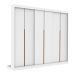 Kit 3 Portas de Correr para Módulo Tuyo com Rodapé Branco 274 cm