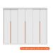 Kit 3 Portas de Correr para Módulo Tuyo com Rodapé Branco 274 cm