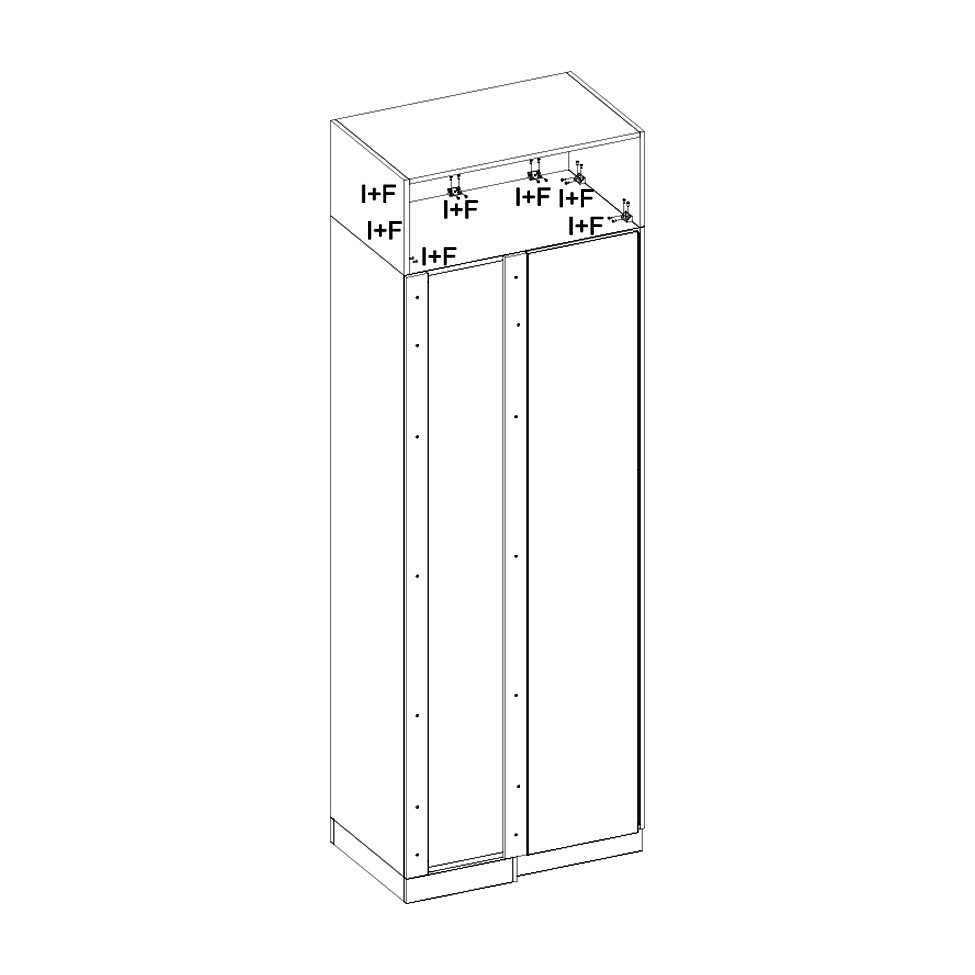 Maleiro para Módulo Canto New Tuyo 1 Porta Branco 90 cm