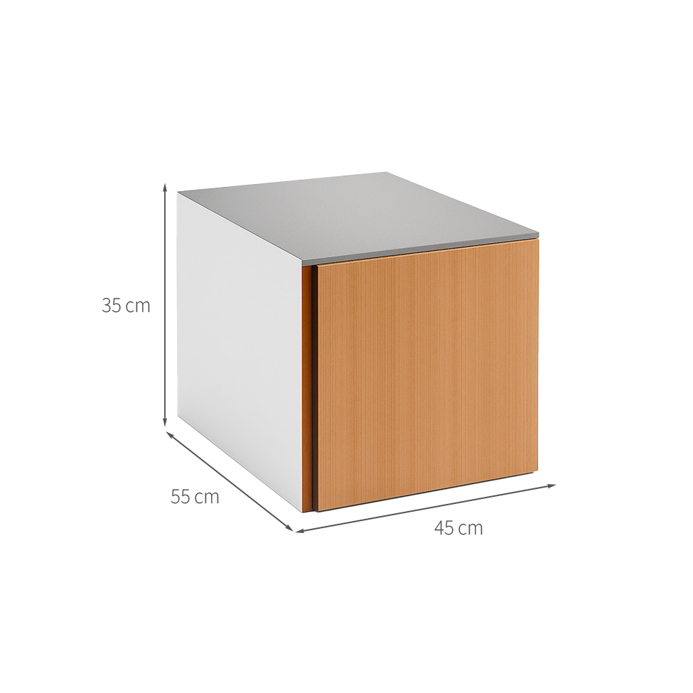 Maleiro para Módulo New Tuyo 1 Porta Branco 45 cm