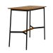 Mesa Bistrô Retangular com Tampo MDF Denver Preta e Amêndoa 120 cm