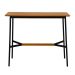 Mesa Bistrô Retangular com Tampo MDF Denver Preta e Amêndoa 120 cm