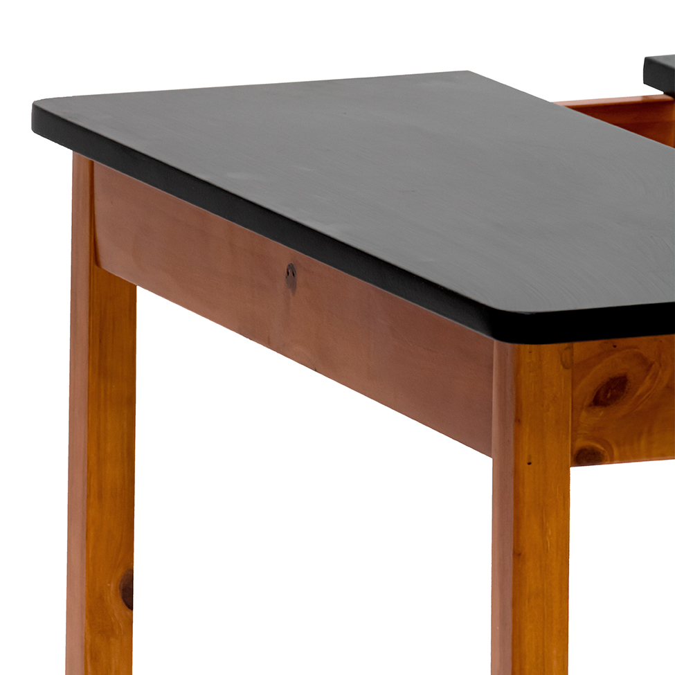 Mesa Infantil Quadrada Dudi Preta e Amêndoa