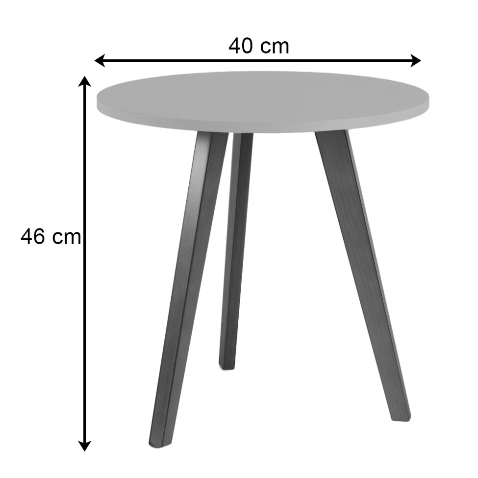 Mesa Lateral Baixa Tóquio Branca e Castanho