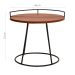 Mesa Lateral Bordeaux Amêndoa e Preto Industrial