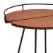 Mesa Lateral Bordeaux Amêndoa e Preto Industrial