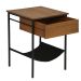 Mesa Lateral Bourbon para Pet 1 GV Preta e Amêndoa Rustico