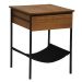 Mesa Lateral Bourbon para Pet 1 GV Preta e Amêndoa Rustico