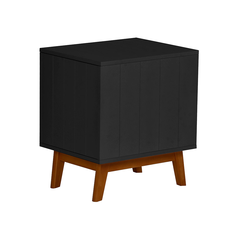 Mesa Lateral Duke para Pet com Pé em Círculo Avelã e Preta