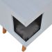 Mesa Lateral Duke para Pet com Pé em Retângulo Avelã e Branca
