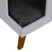 Mesa Lateral Duke para Pet com Pé em Retângulo Avelã e Branca