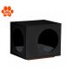 Mesa Lateral Duke para Pet em Círculo Avelã e Preta