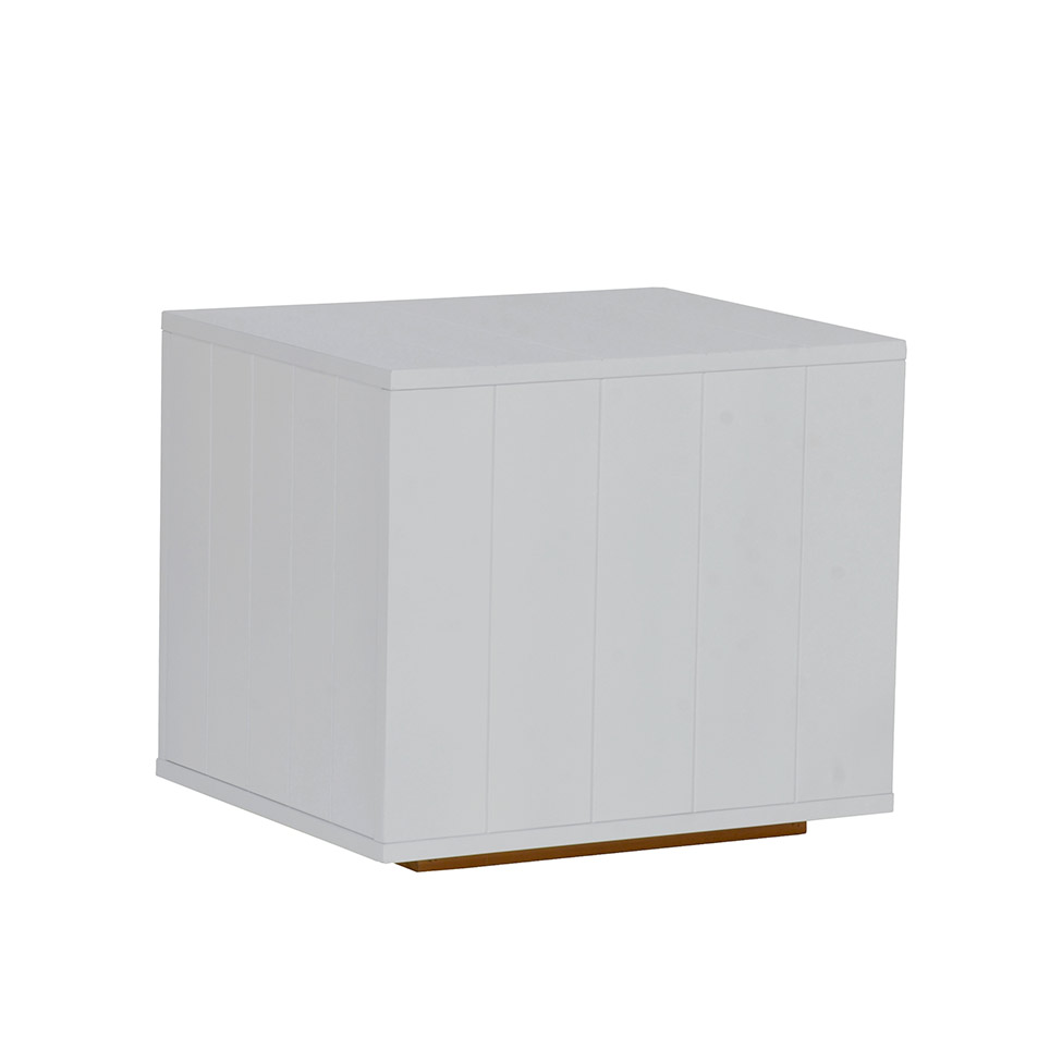 Mesa Lateral Duke para Pet em Retângulo Avelã e Branca