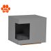 Mesa Lateral Duke para Pet em Retângulo Avelã e Cinza