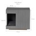 Mesa Lateral Duke para Pet em Retângulo Avelã e Cinza
